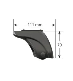 Set 4 piedi a profilo basso per vetture con tetto standard  n20002
