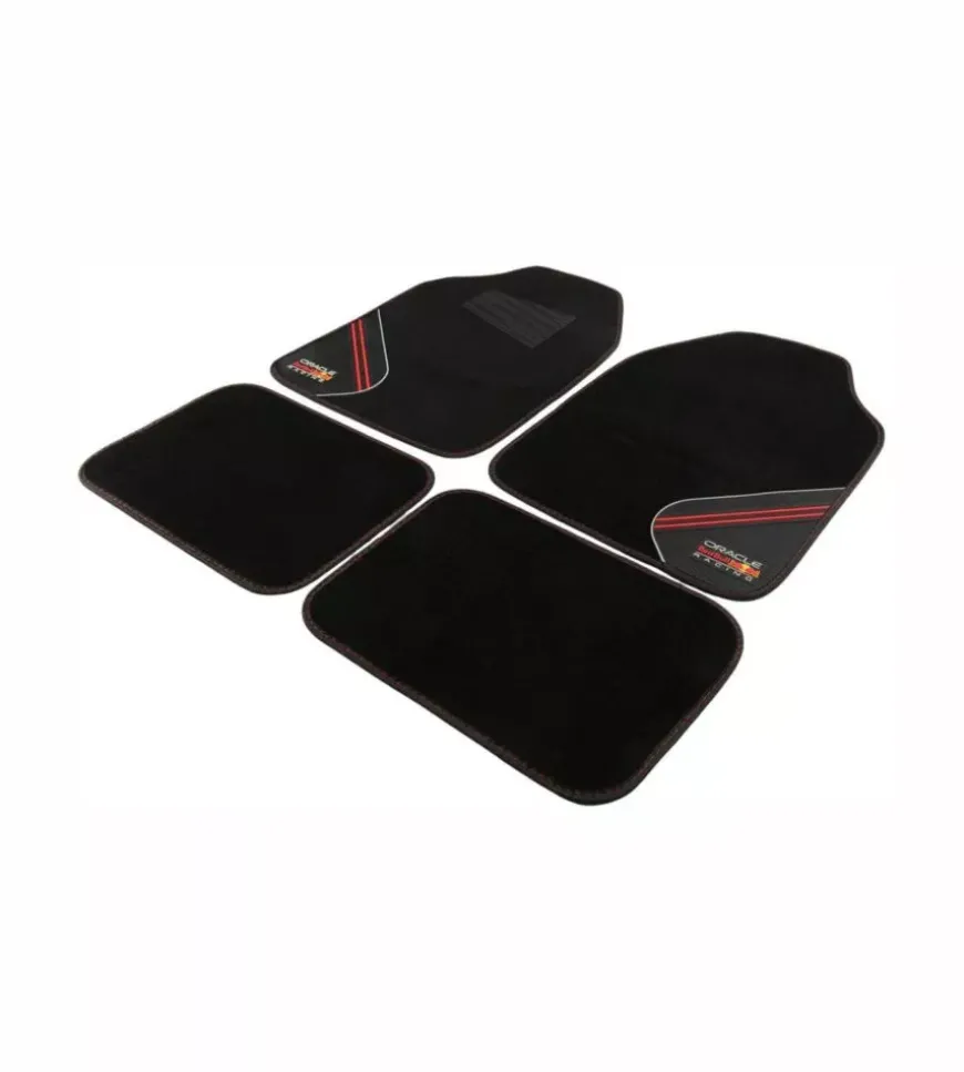 Set tappeti auto redbull "racing" nero e rosso 4 pezzi