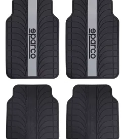 Set 4 tappetini auto sparco grigio