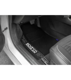 Set 4 tappetini neri per auto sparco in moquette