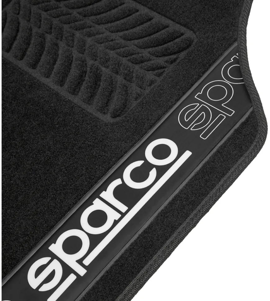 Set 4 tappetini neri per auto sparco in moquette