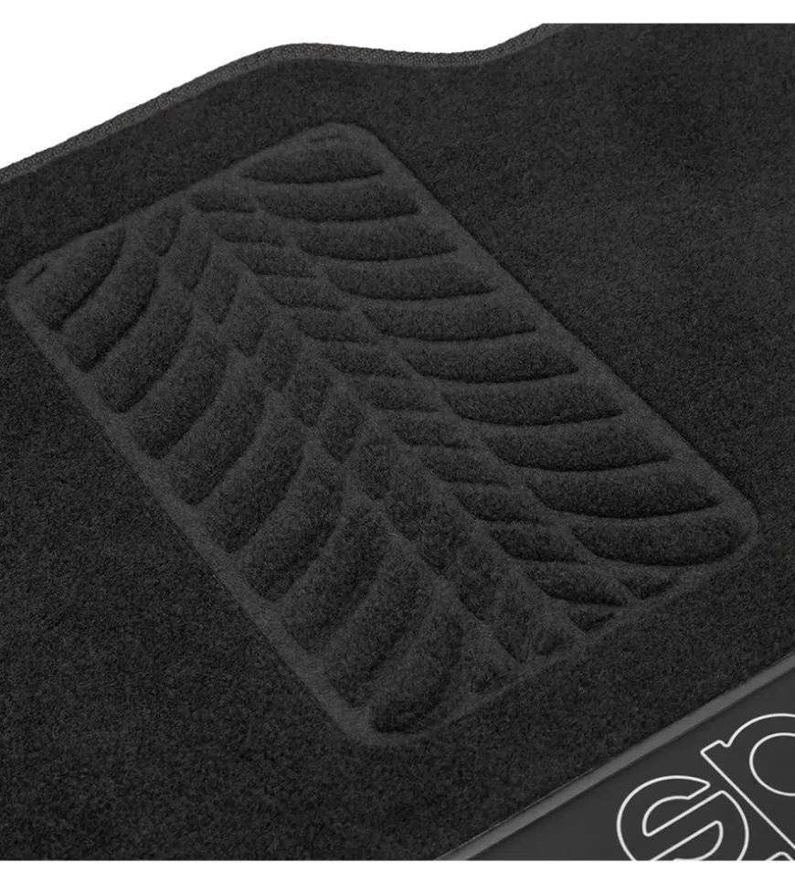 Set 4 tappetini neri per auto sparco in moquette