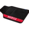 Set 4 tappetini per auto sparco nero/rosso in moquette