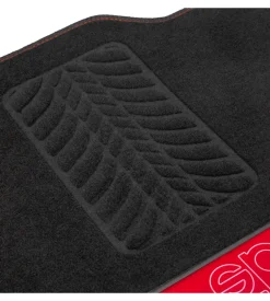 Set 4 tappetini per auto sparco nero/rosso in moquette