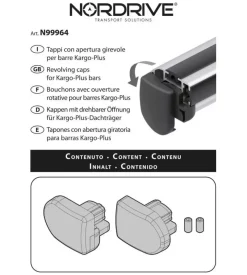 Set 2 tappi apribili per barre kargo-plus n99964