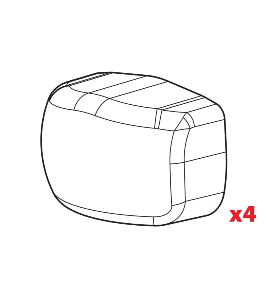 Set 4 tappi per barre helio, yuro, nowa n99972