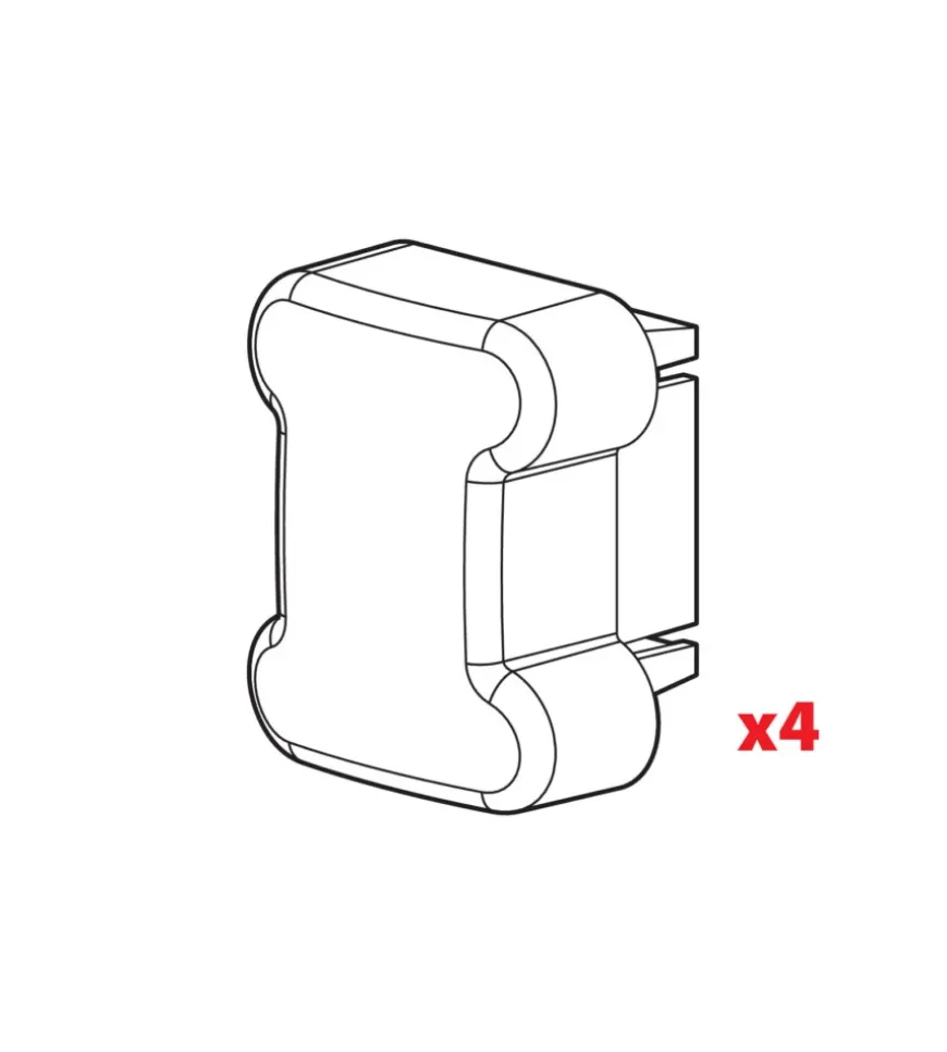 Set 4 tappi per barre kargo n99996