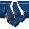 Set tende e coprisedili per camion in microfibra blu - lampa