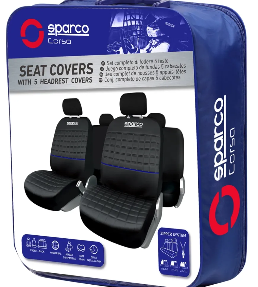 Set universale spc1042 coprisedili auto completo nero/blu