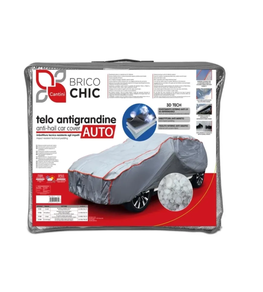 Telo copriauto antigrandine brico chic "m/l" per suv 460x178x155 cm