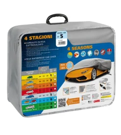 Telo copriauto in peva elettrosaldato 4 stagioni - ag-5 - cm 155x185x495  20459