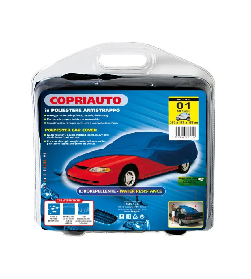 Telo copriauto poliestere - 01 - cm 155x154x270 20301