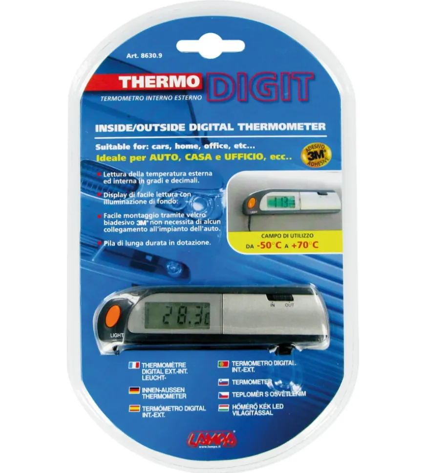 Termometro thermo-digitale interno/esterno dimensione: 115x27x15 mm 86309